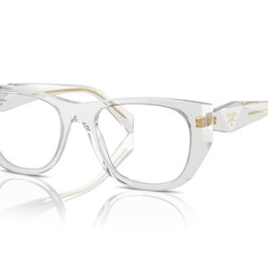 Prada PRA18V transparent Gray Eye Glasses